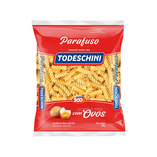 Macarrão Parufuso Com Ovos 500g